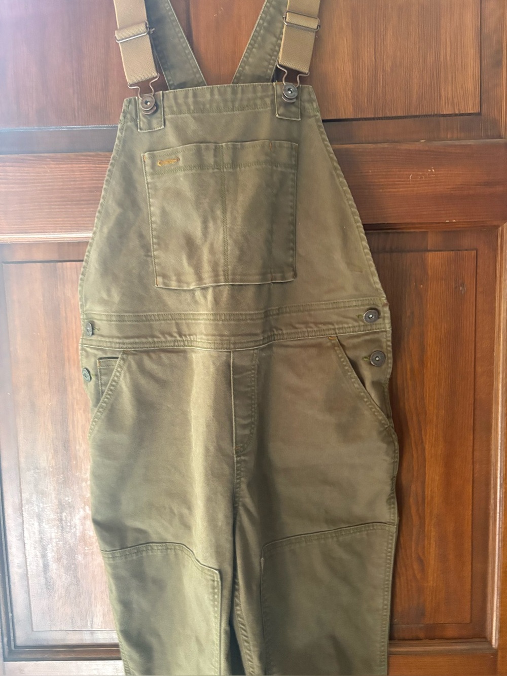 REI Co-op Women’s Size 8 Olive Green Utility Overalls Outdoor Hiking Workwear